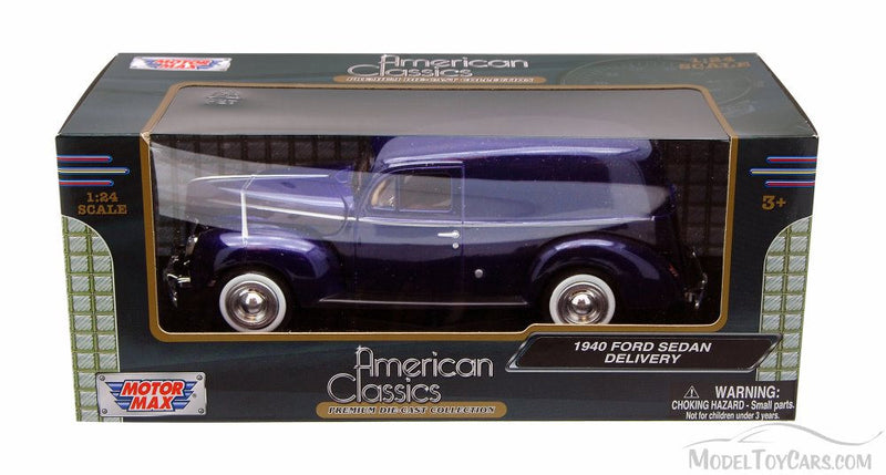 1940 Ford Sedan Delivery, Purple - Motormax 73250P - 1/24 Scale Diecast Model Car by Motor Max
