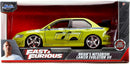 Jada Toys Fast & Furious 1:24 Brian's Mitsubishi Lancer Evolution VII Die-cast Car, toys for kids and adults, Lime Green