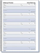 REDIFORM 51114 Voice Mail Wirebound Log Books 8 x 10 5/8 500 Sets/Book