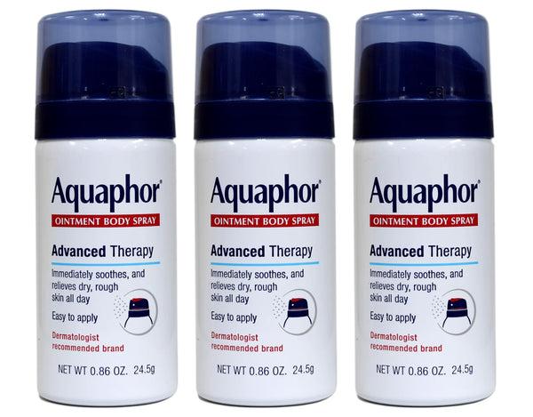 Aquaphor Advanced Therapy Ointment Body Spray Mini 0.86 oz 3 pack