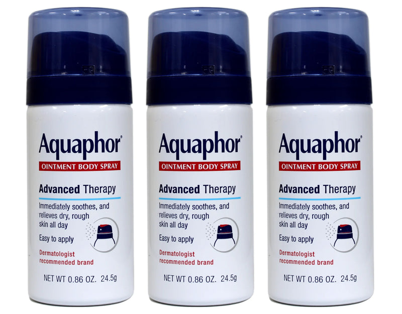 Aquaphor Advanced Therapy Ointment Body Spray Mini 0.86 oz 3 pack
