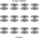 SINGER Bobbins Class 15 Metal Bobbins – Replacement Bobbins for Sewing Machine, Sewing Machine Bobbins, Sewing Machine Accessories, 12ct