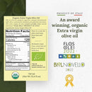 Frantoi Cutrera Primo Cold Extracted Italian Organic Extra Virgin Olive Oil Cold Pressed, Polyphenol Rich Olive Oil, Authentic Certified DOP Sicilian EVOO Imported From Italy, 25.4 fl oz (Pack of 1)