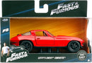 Jada Toys Fast & Furious 1:32 1966 Chevy Corvette Die-Cast Model Car, Detailed Exterior, Authentic Movie Replica, Collectible Toy – Ages 8+, Red