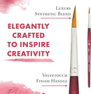 Princeton Velvetouch, Series 3950, Paint Brush for Acrylic, Oil and Watercolor, Petal, 6