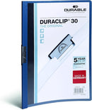 DURABLE® DURACLIP® Report Cover - Letter Size 8 1/2" x 11" - 30 Sheet Capacity - Punchless - Vinyl - Black
