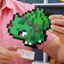 Mega Pokémon Bisasam Retro Look - 15 cm Buildable with Pixel Art Stones - Includes Wall Mounted Base for Adult Lovers and Collectors