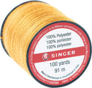 SINGER 67120 Blue Jean Thread, 100 Yards, Old Gold