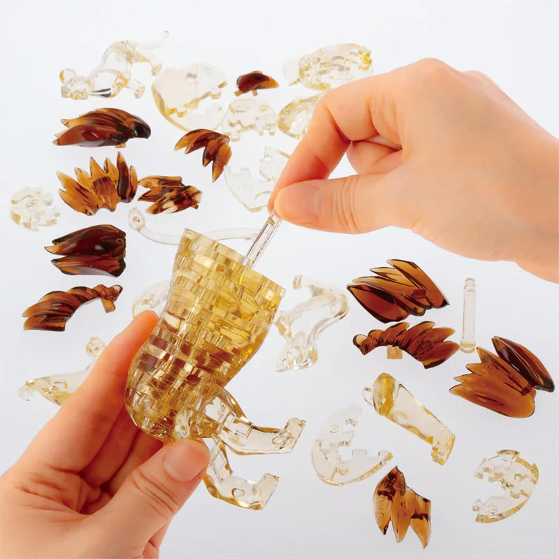 BePuzzled, Lion and Baby Original 3D Crystal Puzzle, Perfect for Puzzlers Ages 12 and Up, Challenging to Complete and Beautiful to Display, Collect Them All