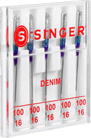 SINGER Denim Sewing Machine Needles, Size 100/16-5 Count