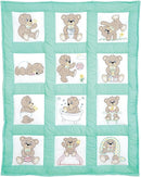 Jack Dempsey Needle Art Teddy Bears 9" Nursery Quilt Blocks
