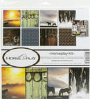 Reminisce Horseplay Scrapbook Collection Kit Paper Crafts, Multi Colored, 12-x-12-Inch