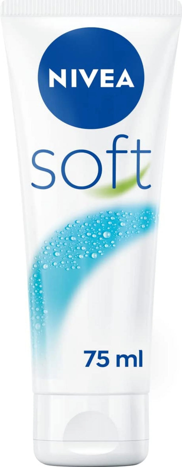 NIVEA Soft Refreshingly Soft Moisturizing Cream for Face, Body and Hands, 2.6 Oz Tube