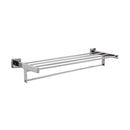 Gamco 7676X24 24" Surface Mounted Towel Shelf w/ Bar - Round, Stainless Steel, Bright Finish