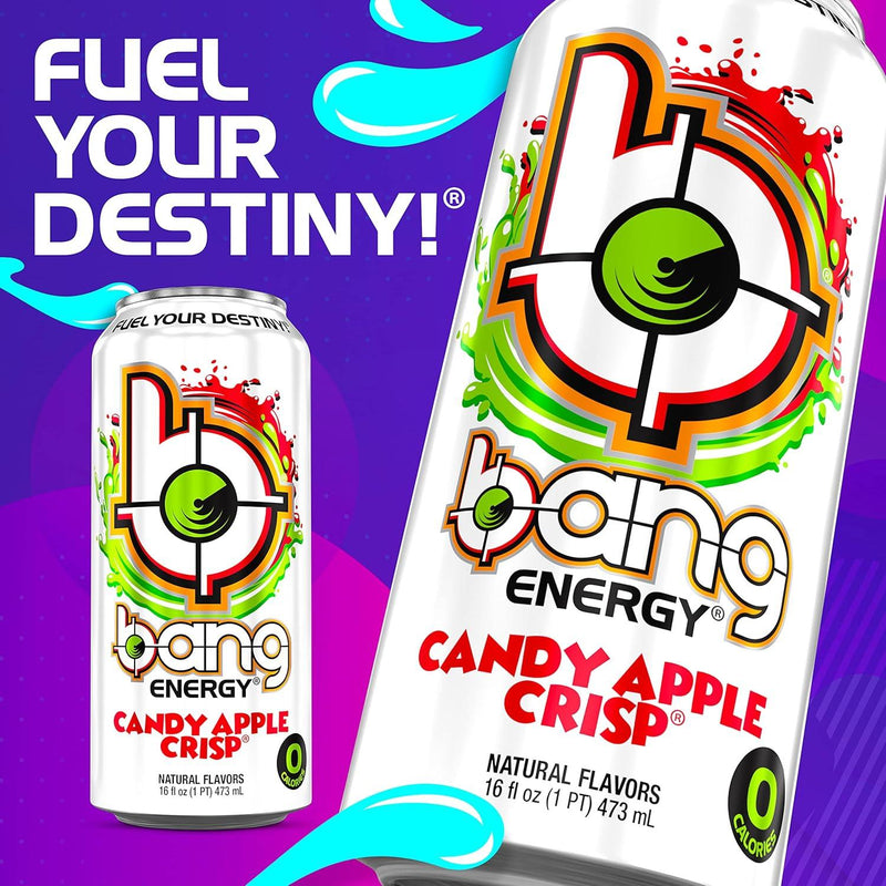 Bang Energy Candy Apple Crisp,16Oz (Pack of 12) Bang Energy