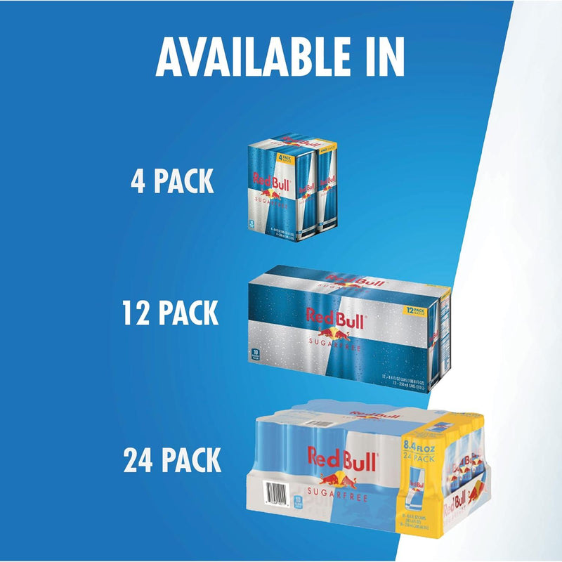 Red Bull Sugar Free Energy Drink with 80Mg Caffeine plus Taurine & B Vitamins, 8.4 Fl Oz, Pack of 24 Red Bull