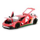 Sonic Knuckles with Lamborghini Aventador SV – Hollywood Rides Die-Cast Vehicle & Knuckles Figure by Jada Toys – Opening Doors & Hood
