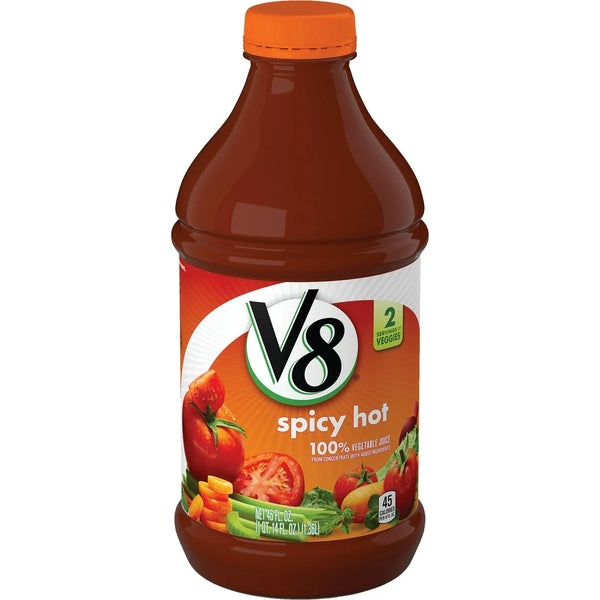 V8 Spicy Hot 100% Vegetable Juice, 46 Fl Oz Bottle (6 Pack) Campbell Soup Company