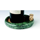 Green Marble Smooth Sommeliers Wine Bottle Coaster with Felt Base Tableware Mat