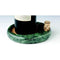 Green Marble Smooth Sommeliers Wine Bottle Coaster with Felt Base Tableware Mat