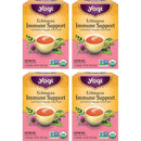 Yogi Tea Echinacea Immune Support - Organic Herbal Tea with Peppermint, Lemongrass, Cinnamon, Echinacea Purpurea & Licorice Root - 16 Tea Bags per Pack, 4 Packs Total - Natural Immunity Booster