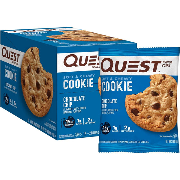 Quest Nutrition Chocolate Chip Protein Cookie, 12 Count QUEST NUTRITION