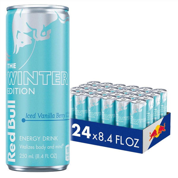Red Bull Winter Edition Energy Drink, Iced Vanilla Berry, 8.4 Fl.Oz. Can, Case of 24 Cans Red Bull