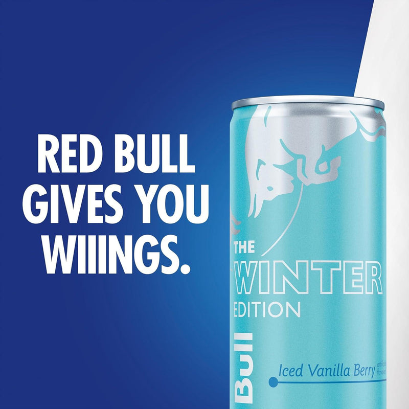 Red Bull Winter Edition Energy Drink, Iced Vanilla Berry, 8.4 Fl.Oz. Can, Case of 24 Cans Red Bull