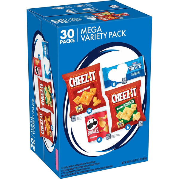 Kellogg'S Cheez-It, Pringles & Rice Krispies Treats Snacks, 30.1Oz Box (30 Count) Kellogg's