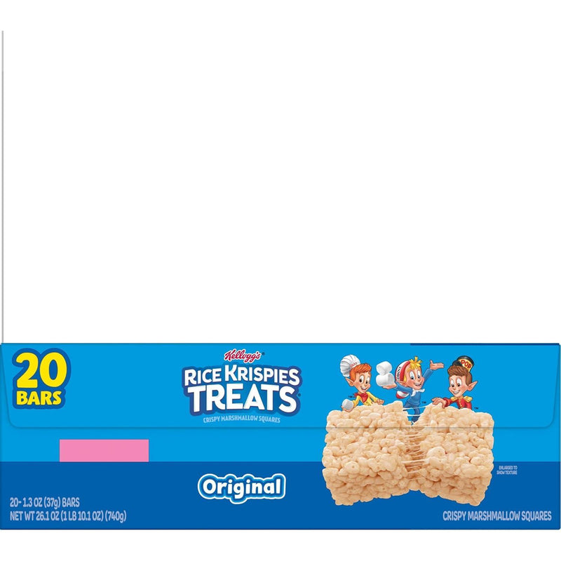 Rice Krispies Treats Marshmallow Snack Bars, Lunch Snacks, Original, 26Oz Box (20 Count) Kellogg Company