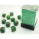 Chessex Dice Set – 10mm Scarab Jade/Gold Green Plastic Polyhedral Dice Set – Dungeons and Dragons D&D DND TTRPG Dice – Includes 7 Dice - D4 D6 D8 D10 D12 D20 D% (CHX20415)