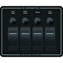 Blue Sea 8372 Water Resistant 4 Position - Black - Horizontal Mount Panel
