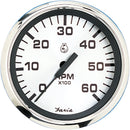 Faria Spun Silver 4" Tachometer (6000 RPM) (Gas Inboard &amp; I/O)