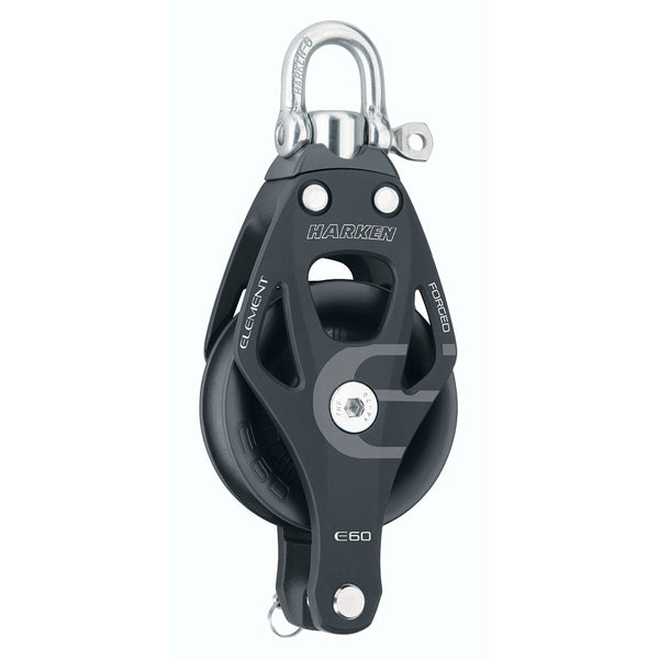 Harken 60mm Single Aluminum Element Block w/Swivel &amp; Becket