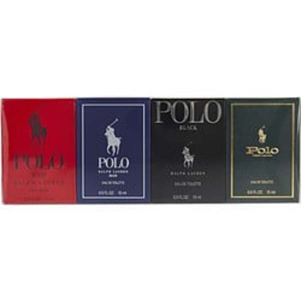 Ralph Lauren Variety By Ralph Lauren 4 Piece Mini Variety With Polo & Polo Blue & Polo Black & Polo Red And All Edt 0.5 Oz For Men