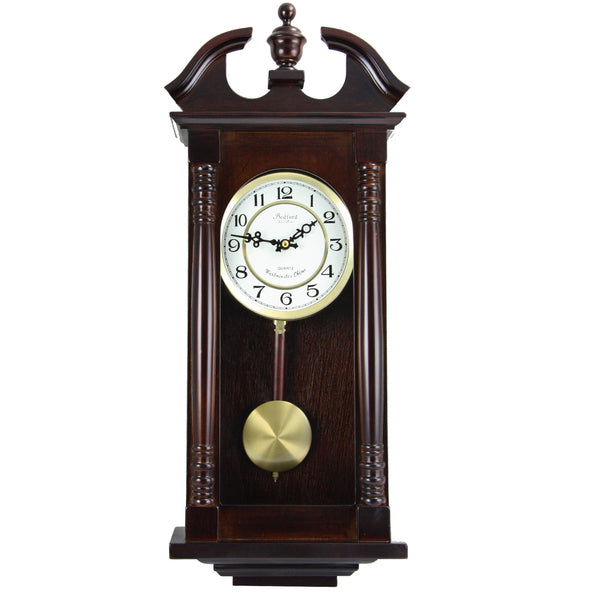 Bedford Clock Collection 27.5 Inch Cherry Oak Wall Clock